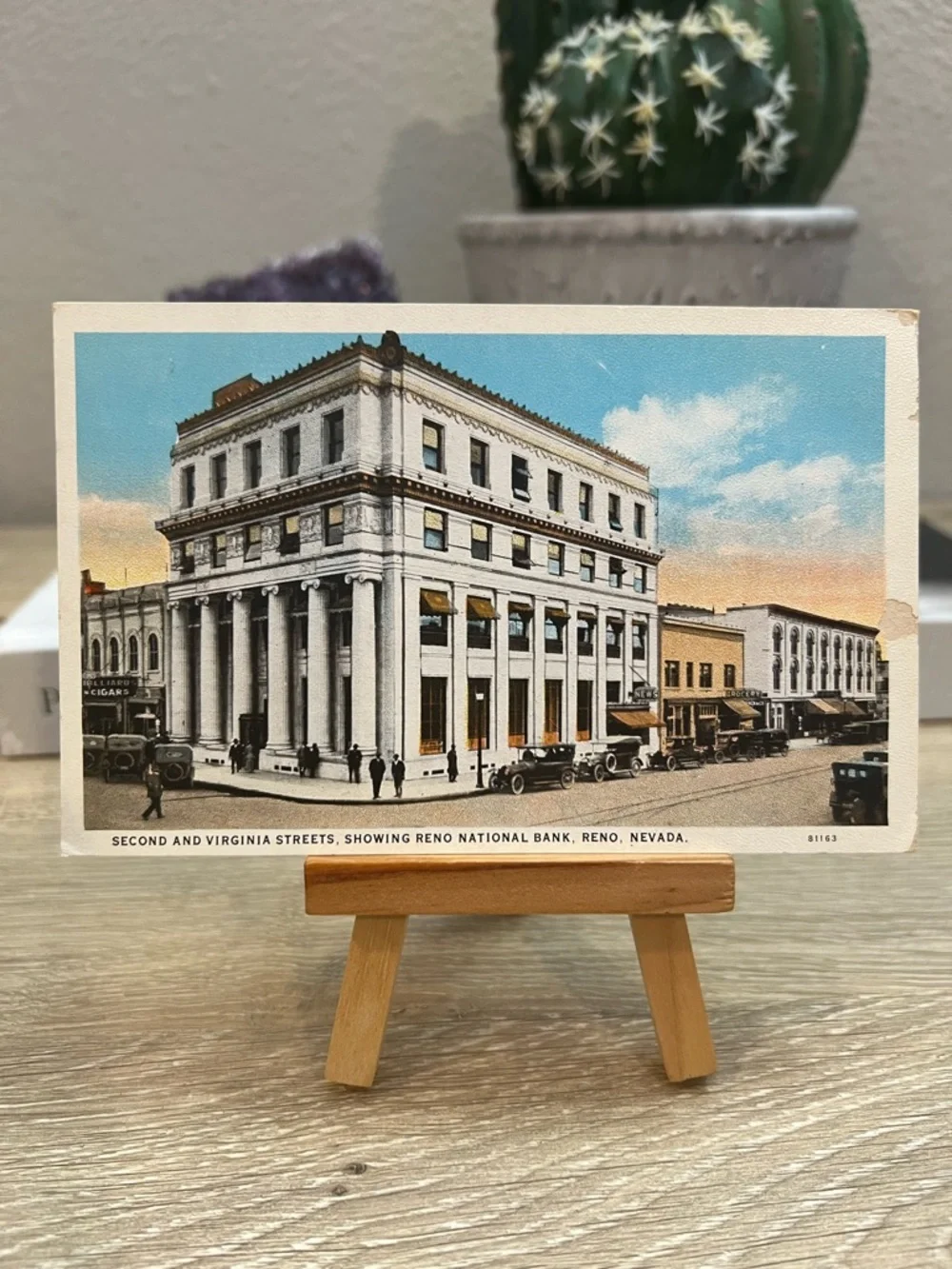 Vintage Reno Nevada Postcard Reno National Bank 2nd & Virginia Unused